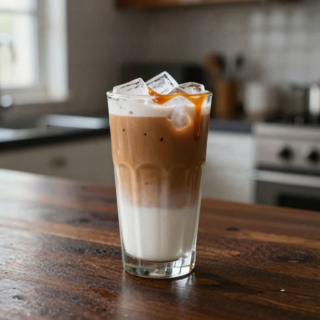 Iced vanilla coconut chai latte.